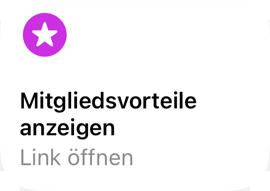 Mitgliedsvorteile anzeigen