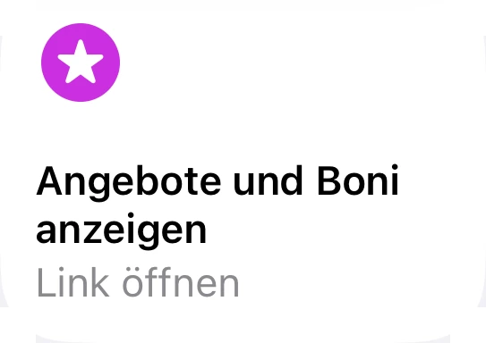 Angebote und Boni anzeigen