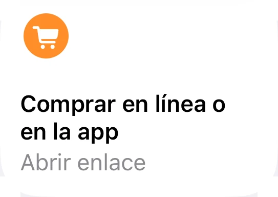 Comprar en línea o en la app