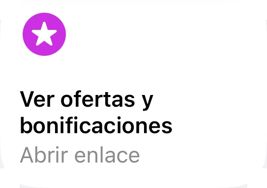 Ver ofertas y bonificaciones